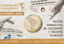 Imagen promocional del Diplomado 2025 “Raíces Humanistas de Occidente y Asuntos Globales”, con logotipo de la Academia de Altos Estudios, arte clásico y elementos simbólicos sobre liderazgo.