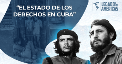 Niños cubanos en situación de pobreza extrema de fondo, con imágenes superpuestas de Fidel Castro y el Che Guevara en primer plano; refleja la crisis social y económica en Cuba y la falta de derechos fundamentales.