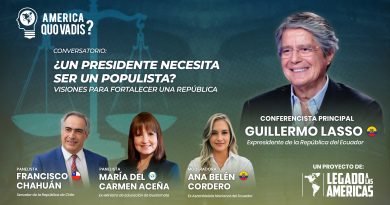 Conversatorio “¿Un presidente necesita ser un populista? Visiones para fortalecer una república”, con Guillermo Lasso, Francisco Chahuán, María del Carmen Aceña y Ana Belén Cordero.