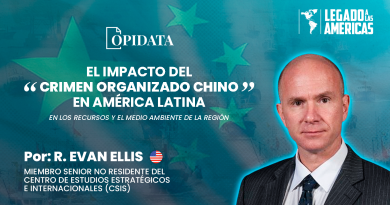R. Evan Ellis analizando el impacto del crimen organizado chino en América Latina y sus efectos sobre los recursos naturales y el medio ambiente.
