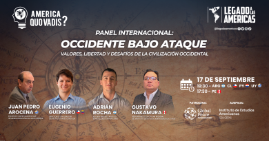 Flyer de Occidente bajo ataque, con Juan Pedro Arocena, Eugenio Guerrero, Adrián Rocha y Gustavo Nakamura. Encuentro del 17 de setiembre de 2026.