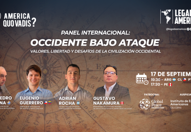 Flyer de Occidente bajo ataque, con Juan Pedro Arocena, Eugenio Guerrero, Adrián Rocha y Gustavo Nakamura. Encuentro del 17 de setiembre de 2026.